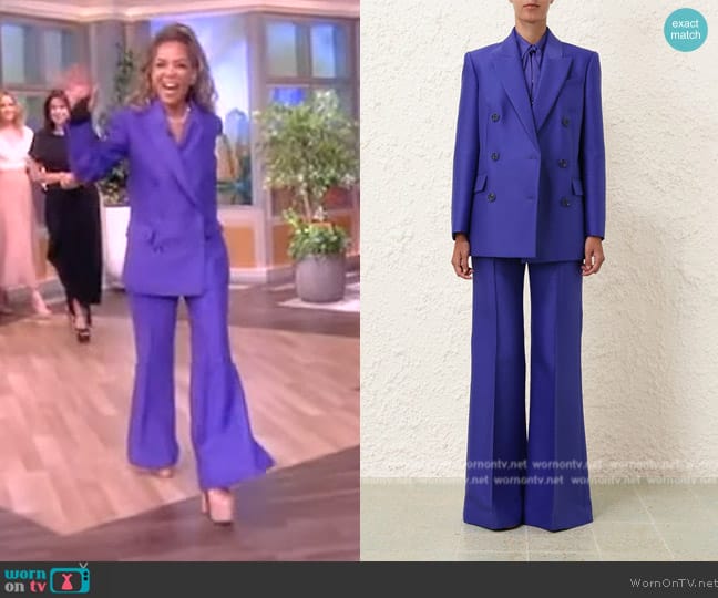 Zimmermann Natura Long Line Jacket worn by Sunny Hostin on The View