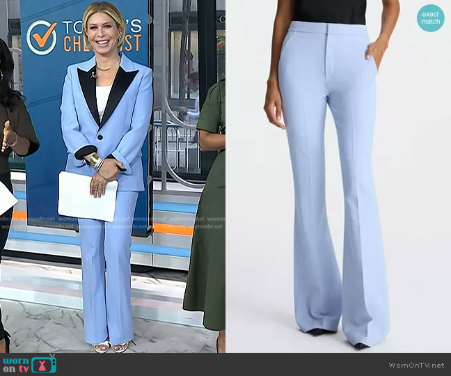 A.L.C. Sophie II Pant in skylark/black worn by Jill Martin on Today