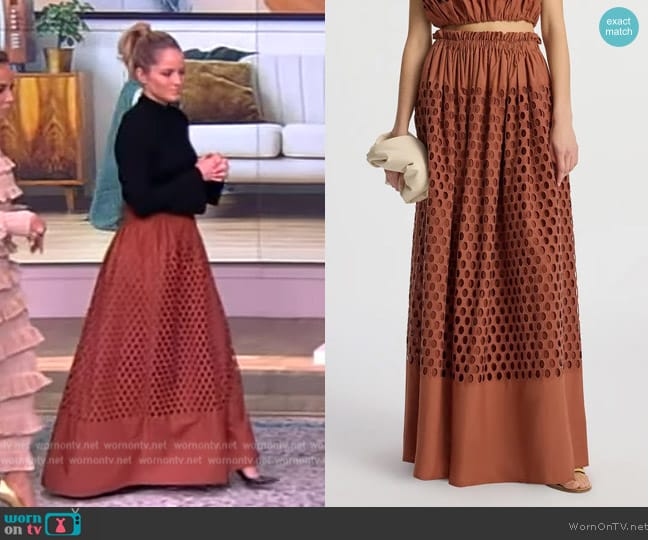 A.L.C. Flora Skirt worn by Sara Haines on The View