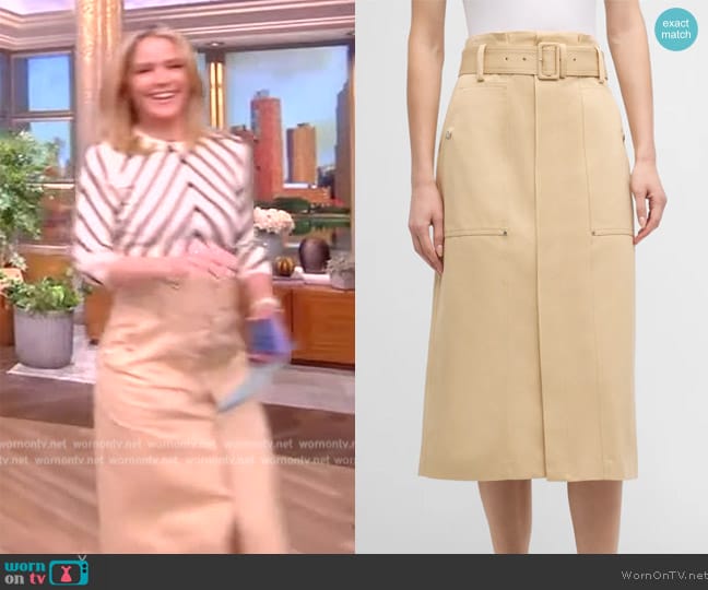 A.L.C. Maia Cotton Utility Skirt worn by Sara Haines on The View