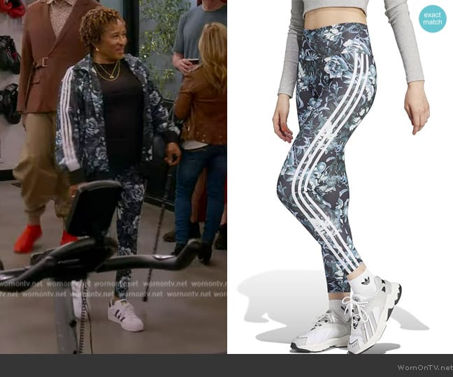 Adidas Firebird Floral 3-Stripes Track Pants worn by Lucretia Turner (Wanda Sykes) on The Upshaws