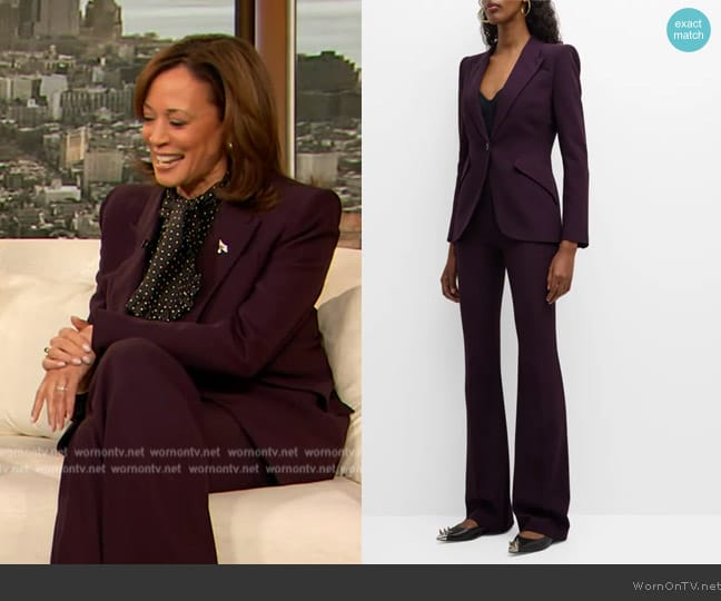 Alexander McQueen Classic Single-Breasted Suiting Blazer worn by Kamala Harris on The Drew Barrymore Show