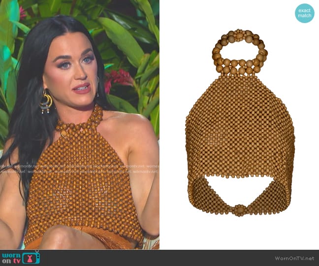 Andres Otalora Adea Handmade Beaded Crop Top worn by Katy Perry on American Idol