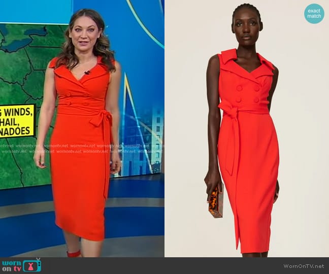 Badgley Mischka Trench Dress worn by Ginger Zee on Good Morning America