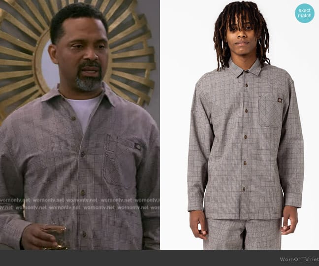 Dickies Bakerhill Long Sleeve Shirt worn by Bernard Upshaw (Mike Epps) on The Upshaws