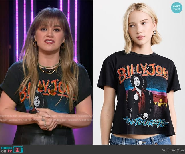 Madeworn Billy Joel Tee worn by Kelly Clarkson on The Kelly Clarkson Show