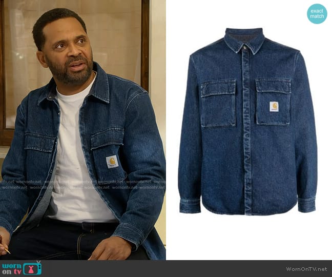 Carhartt Monterey Denim Shirt worn by Bernard Upshaw (Mike Epps) on The Upshaws