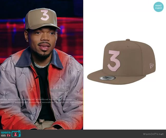 Chance the Rapper Chance 3 New Era Khaki/Pink Hat worn by Chance The Rapper on The Voice