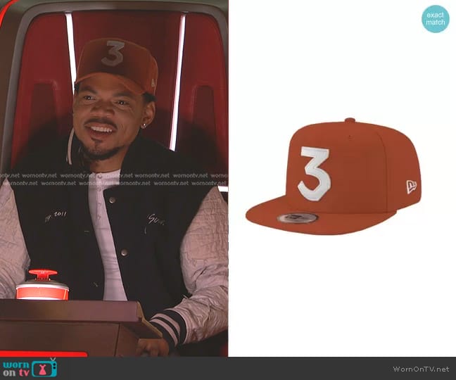 Chance the Rapper Chance 3 New Era Rust Orange/White Hat worn by Chance The Rapper on The Voice