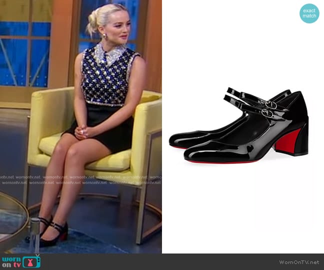 Christian Louboutin Miss Jane Pump worn by Millie Gibson on Good Morning America