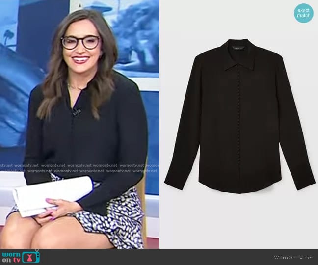 Club Monaco Helek Silk Shirt worn by Savannah Sellers on Today