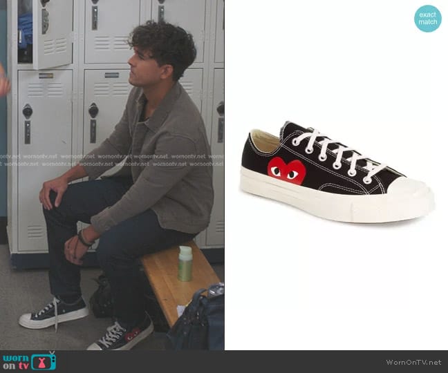 Comme des Garçons x Converse Chuck Taylor Hidden Heart Low Top Sneaker worn by Lucas Adams (Niko Terho) on Greys Anatomy