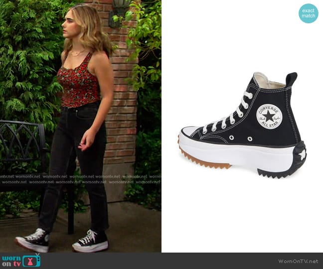 Converse Run Star Hike Hi Sneakers worn by Holly Jonas (Ashley Puzemis) on Days of our Lives