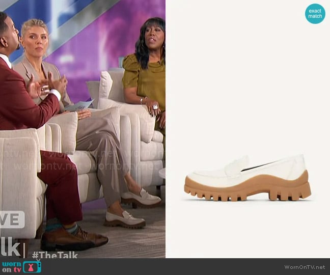 DKNY Lug Sole Loafer worn by Amanda Kloots on The Talk