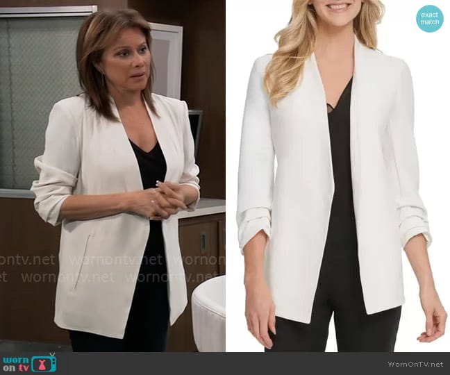 DKNY Open Front Blazer worn by Alexis Davis (Nancy Lee Grahn) on General Hospital