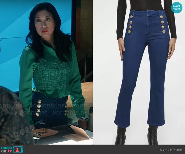 Derek Lam 10 Crosby Robertson Jeans worn by Melody Bayani (Liza Lapira) on The Equalizer