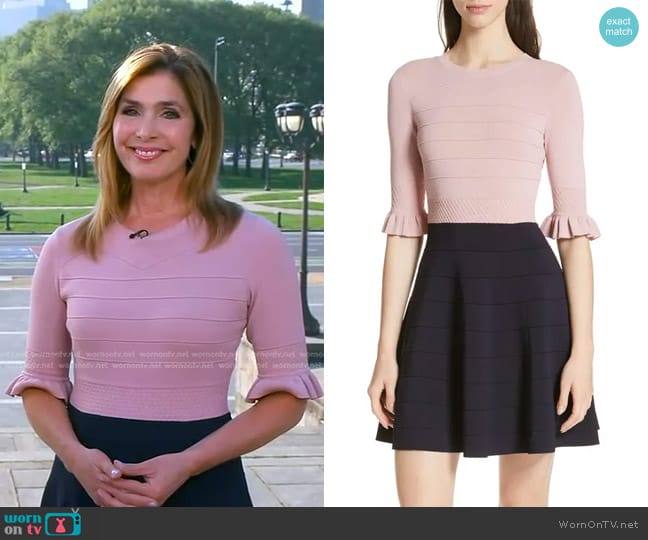 Ted Baker Dyana Dress worn by Karen Rogers on Good Morning America