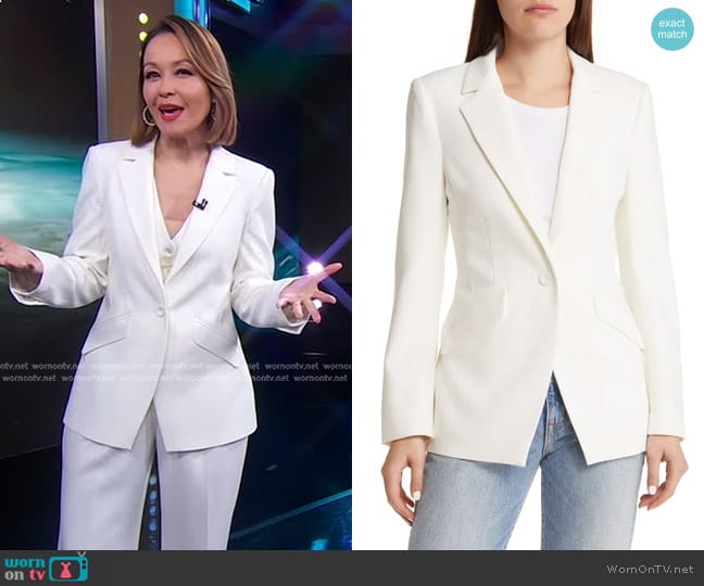 Favorite Daughter The Favorite Blazer in Ivory worn by Eva Pilgrim on Good Morning America