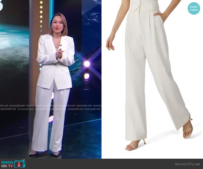 Favorite Daughter The Favorite Pants in Ivory worn by Eva Pilgrim on Good Morning America