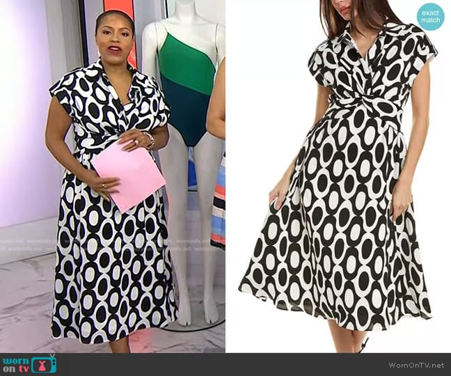 Gracia Twisted Front Midi Dress worn by Sheinelle Jones on Today