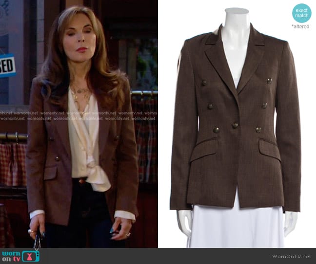 Intermix Double Breasted Blazer worn by Kate Roberts (Lauren Koslow) on Days of our Lives