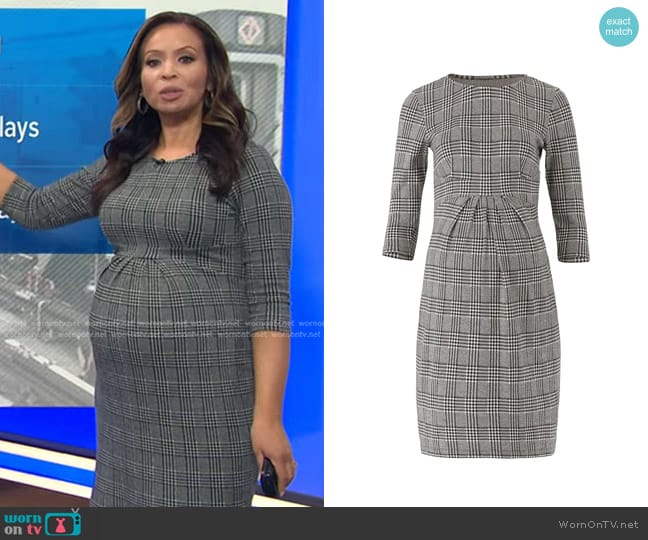 WornOnTV: Adelle’s grey plaid maternity dress on Today | Adelle ...