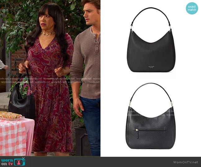 Kate Spade Large Roulette Shoulder Bag worn by Paulina Price (Jackée Harry) on Days of our Lives