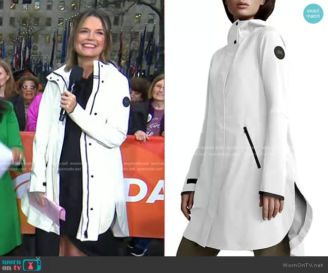 Canada Goose Kitsilano Hooded Raincoat worn by Savannah Guthrie on Today