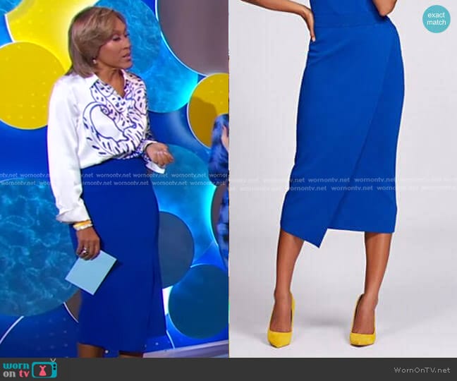 New York & Company Gabrielle Union Wrap Pencil Skirt Size S
