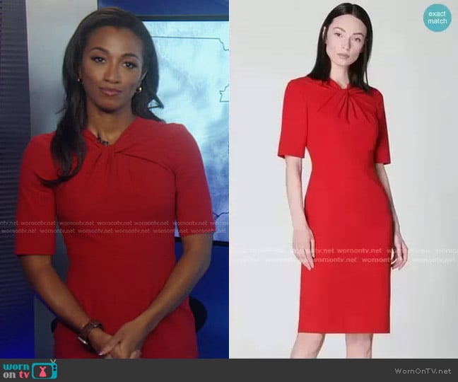 LK Bennett Caterina Dress worn by Brittany Bell on Good Morning America