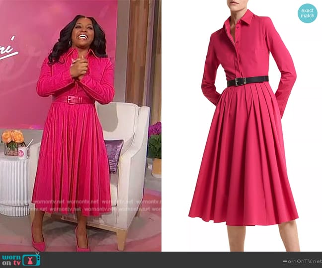 Michael Kors Cotton Poplin Shirt Dress worn by Sherri Shepherd on Sherri