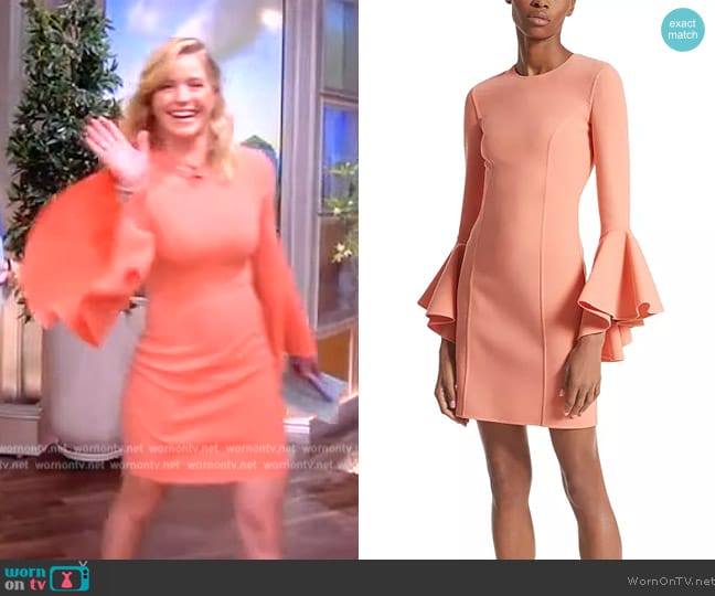 Michael Kors Collection Bell Bracelet Sleeve Dress worn by Sara Haines on The View