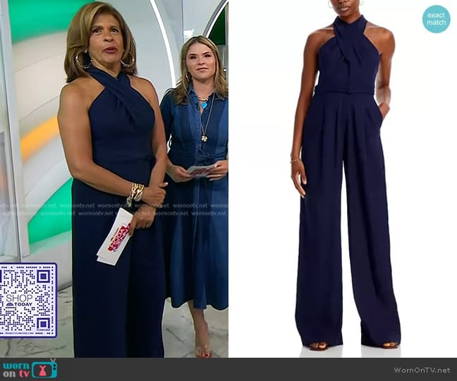 A.L.C. Murphy Ii Linen-Blend Wide-Leg Jumpsuit in Maritime Navy worn by Hoda Kotb on Today