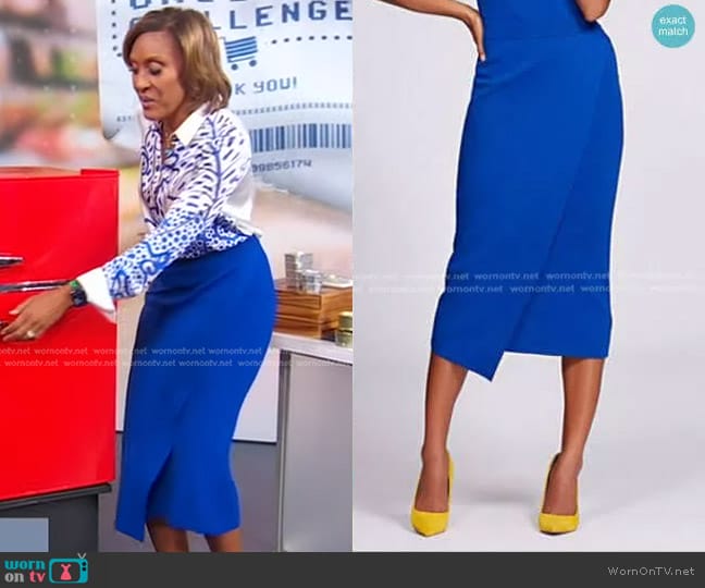 New York & Company Knit Pencil Skirt - Gabrielle Union Collection worn by Robin Roberts on Good Morning America