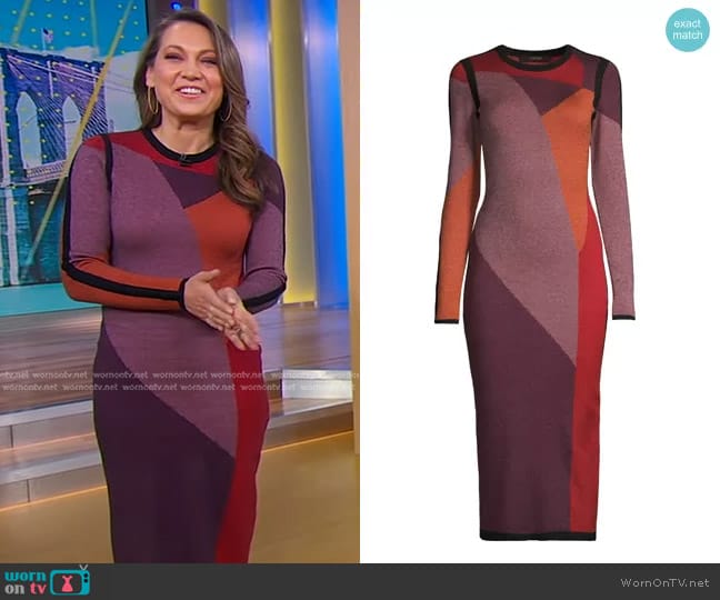 Toccin Nora Midi Dress worn by Ginger Zee on Good Morning America