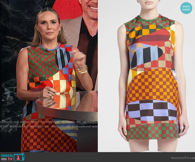 Emilio Pucci Abstract-Print Sleeveless Mini Shift Dress worn by Keltie Knight on E! News