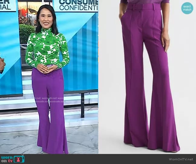 Reiss Fluid Flare Trousers worn by Vicky Nguyen on Today