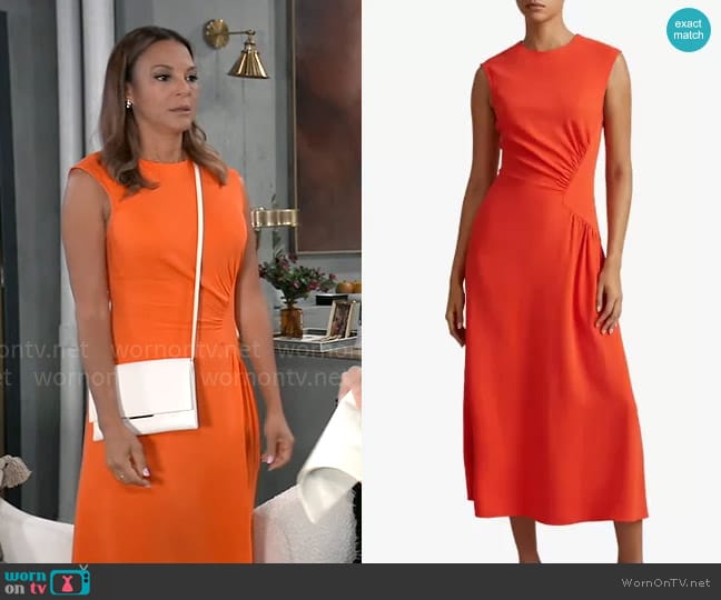 Reiss Stacey Sleeveless Midi Dress worn by Natalia (Eva LaRue) on General Hospital