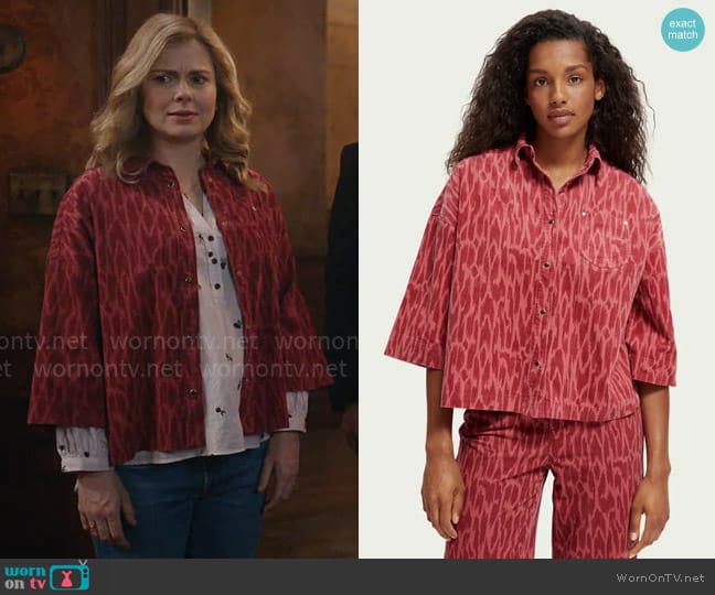 Scotch & Soda Oversized Boxy Corduroy Shirt worn by Sam (Rose McIver) on Ghosts