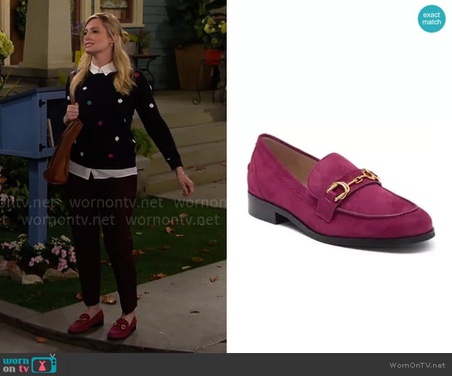 Stuart Weitzman Owen Buckle Loafer worn by Gemma (Beth Behrs) on The Neighborhood