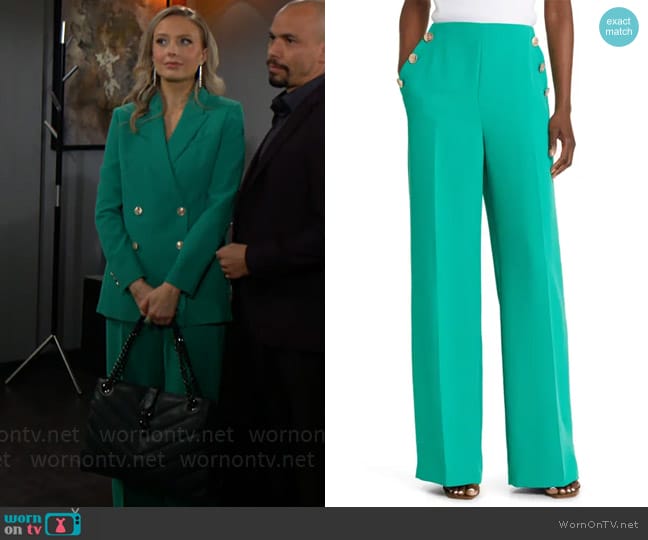 Ted Baker Llaylat Trousers worn by Abby Newman (Melissa Ordway) on The Young and the Restless