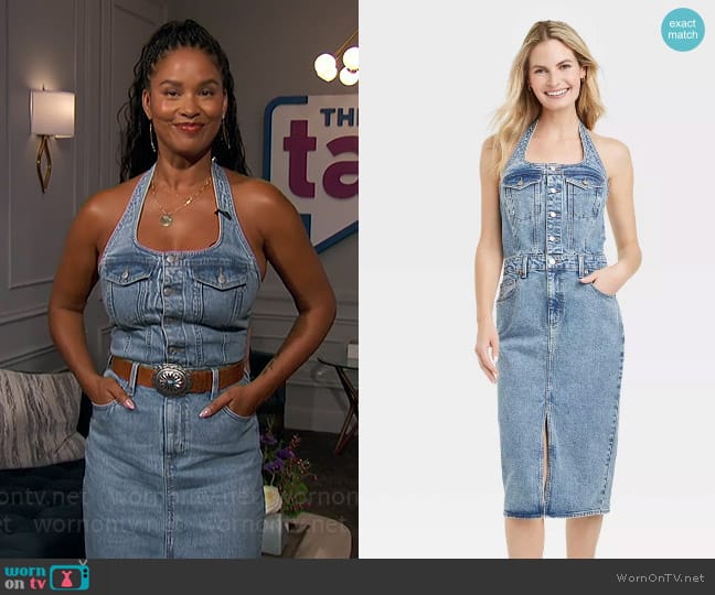 WornOnTV: Joy Bryant’s denim halterneck dress on The Talk | Clothes and ...