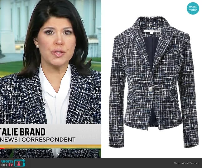 Veronica Beard Hosanna Dickey Jacket worn by Natalie Brand on CBS Mornings