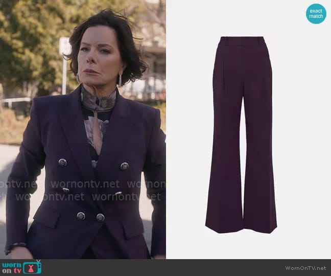 Veronica Beard Ollie Pants in Dark Aubergine worn by Margaret Wright (Marcia Gay Harden) on So Help Me Todd