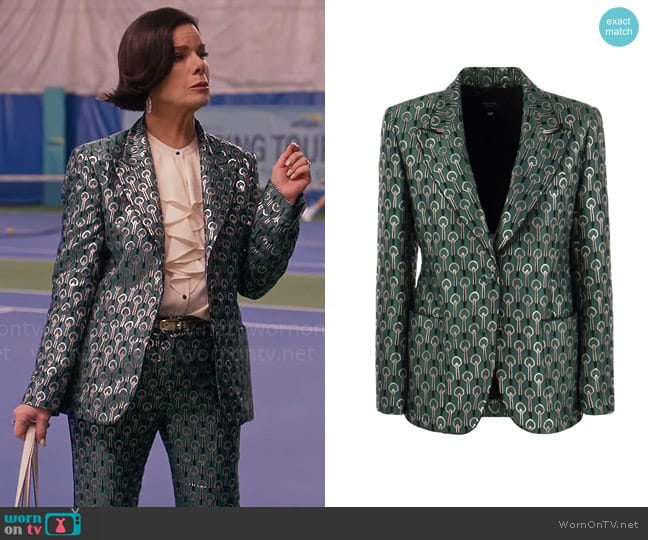 Weekend Max Mara Jacquard Single-Breasted Blazer worn by Margaret Wright (Marcia Gay Harden) on So Help Me Todd