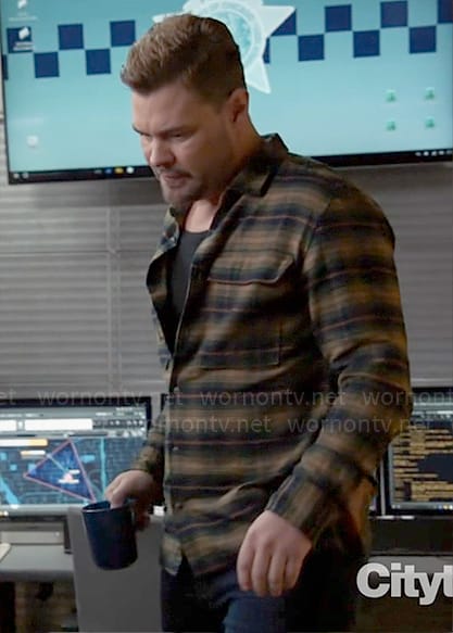 Adam's brown plaid shirt on Chicago PD