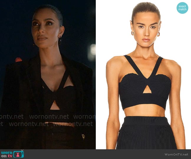 Alaia Spiral Bra Top worn by Siobhan Corbyn (Kim Kardashian) on American Horror Story