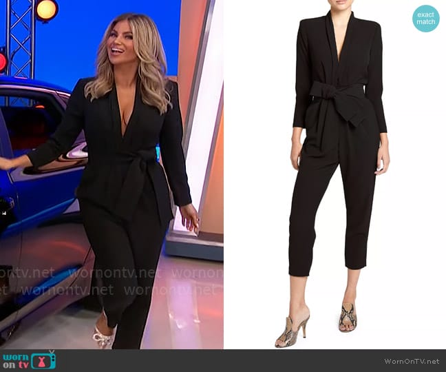 Amber’s black jumpsuit on The Price is Right