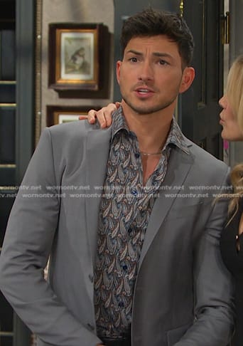 Alex's paisley print shirt on Days of our Lives