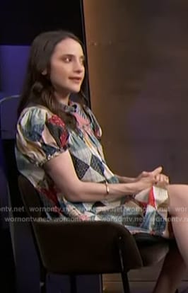 Alexa's patchwork mini dress on Access Hollywood